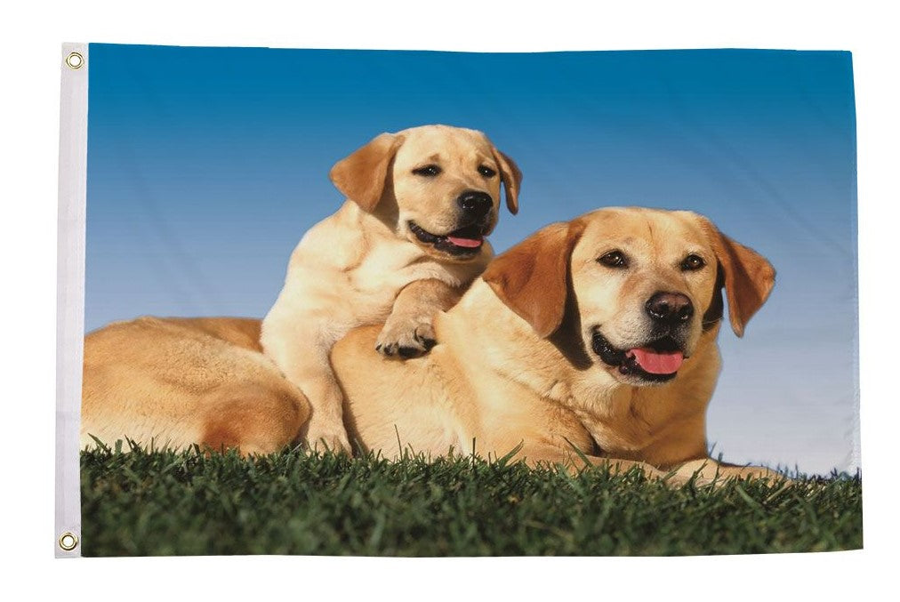 LABRADOR DOGS 5x3 feet FLAG 150cm x 90cm SCREENPRINTED Dog