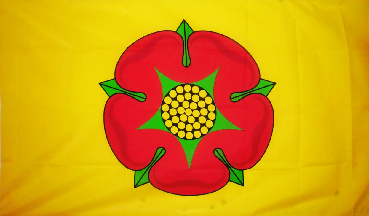 LANCASHIRE COUNTY FLAG 5X3 new design (yellow)