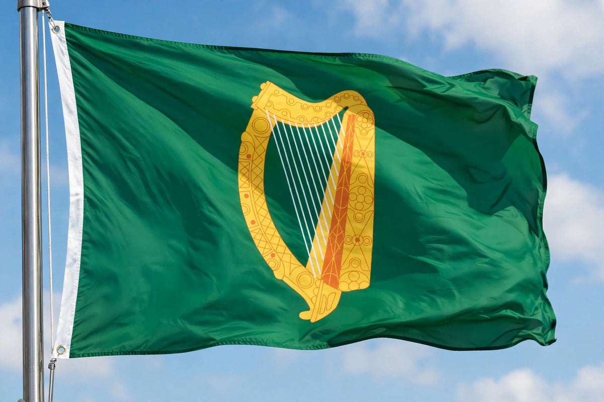 LEINSTER FLAG 5X3 FEET IRISH EIRE IRELAND Mide Osraige Harp flags