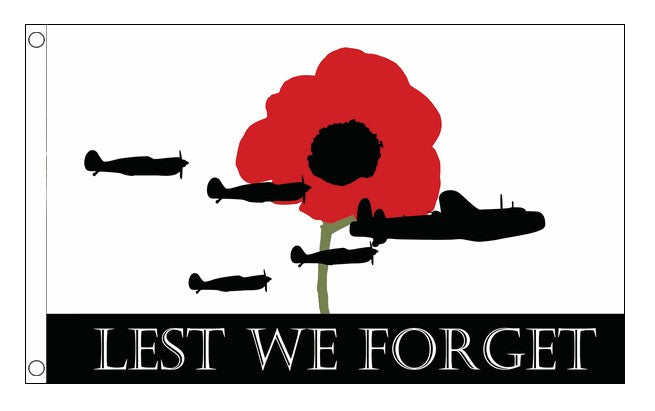 LEST WE FORGET RAF 5x3 feet FLAG 150cm x 90cm BRITISH MILITARY AIR FORCE