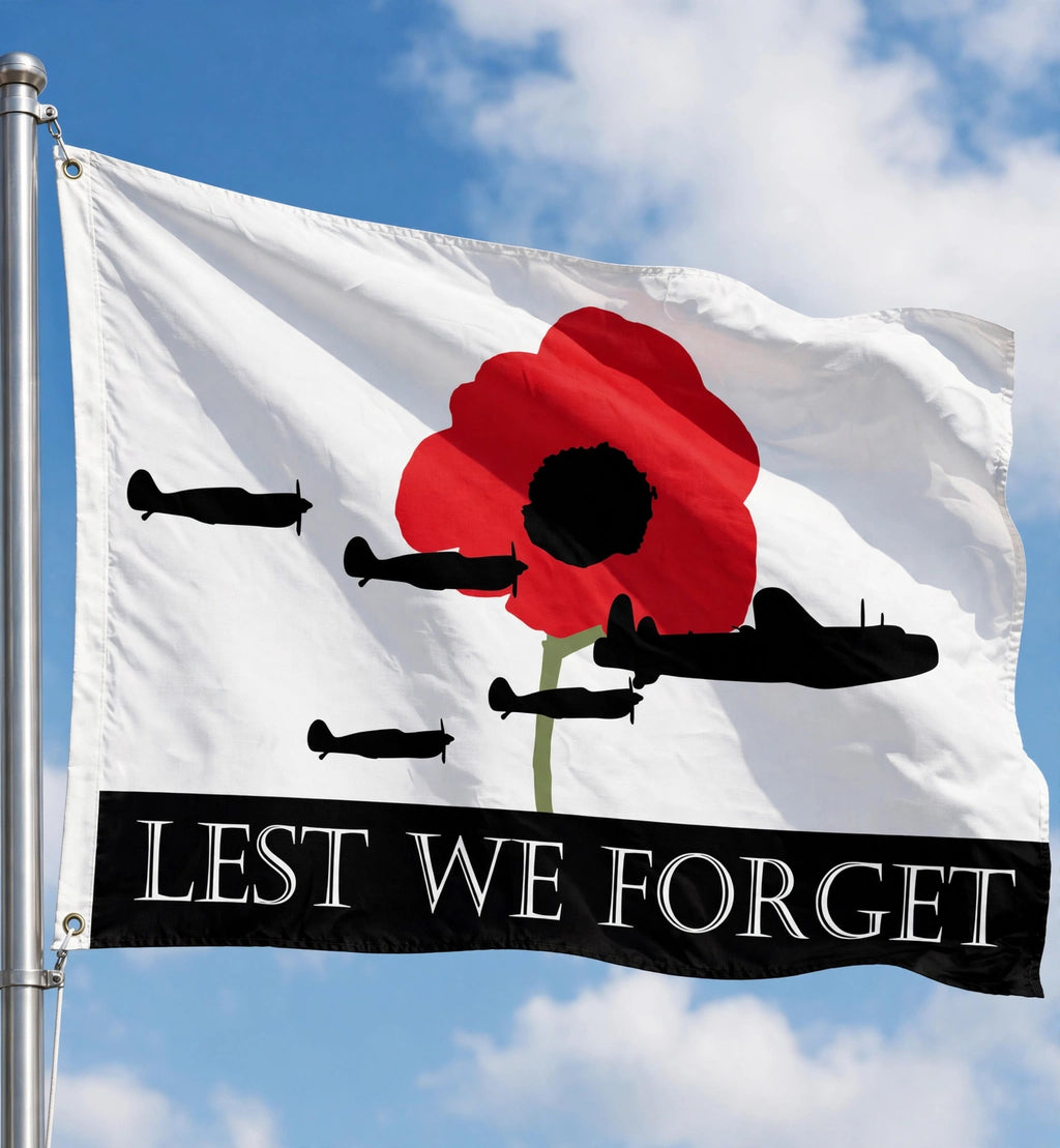 LEST WE FORGET RAF 8 x 5 Feet 240cm x 150cm POLYESTER FLAG BRITISH MILITARY