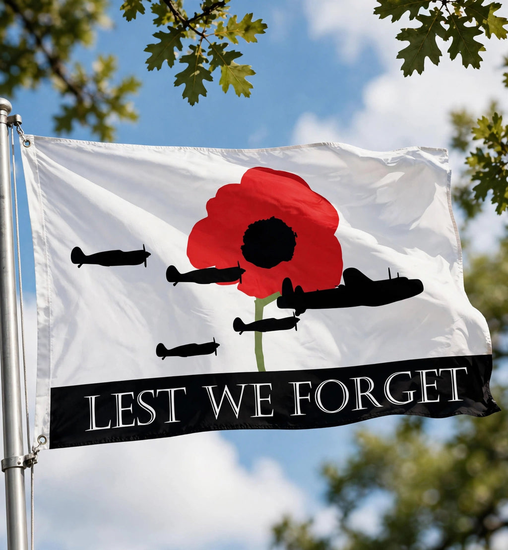LEST WE FORGET RAF 8 x 5 Feet 240cm x 150cm POLYESTER FLAG BRITISH MILITARY