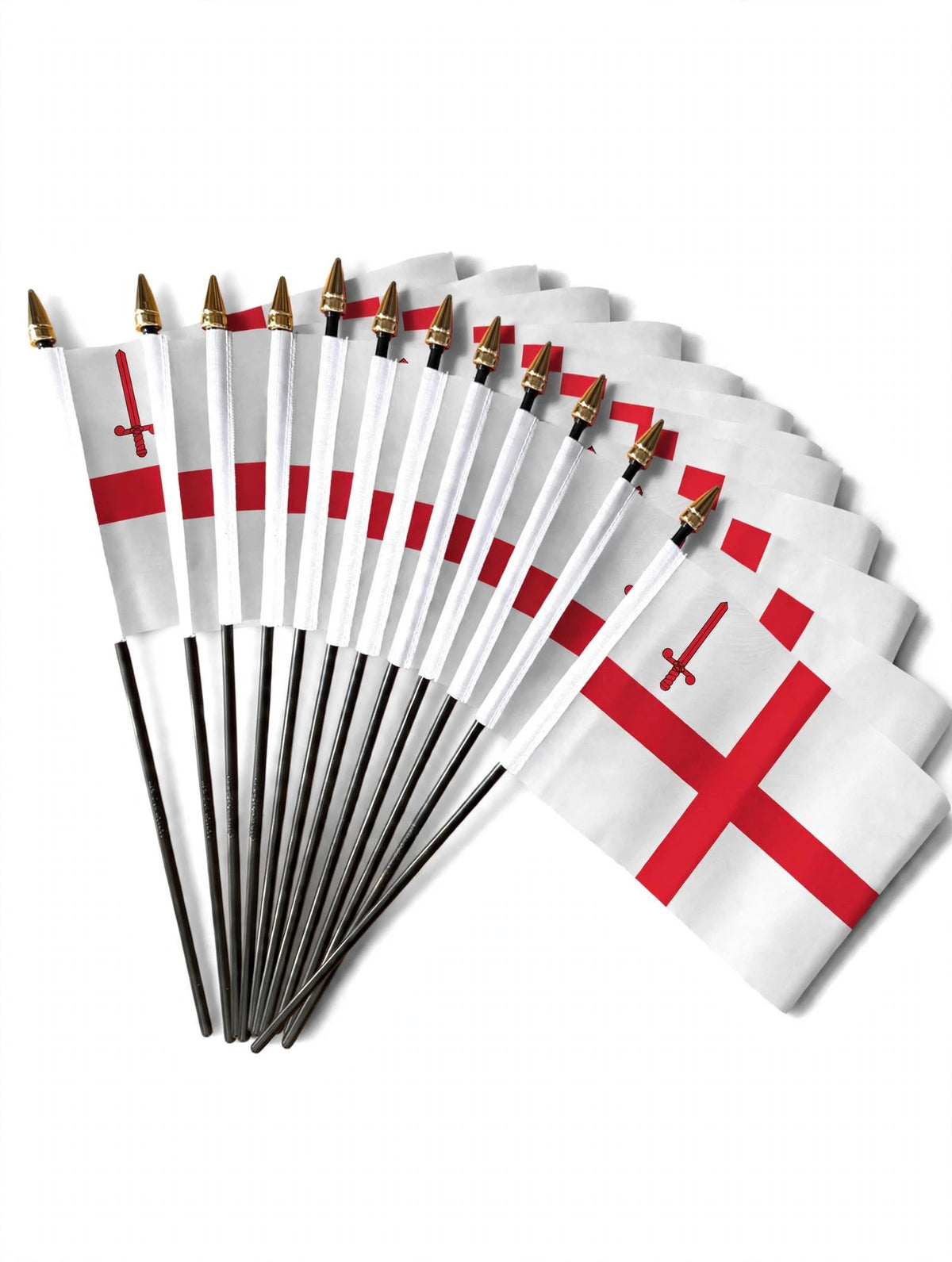 CITY OF LONDON SMALL HAND FLAGS Pack of 12