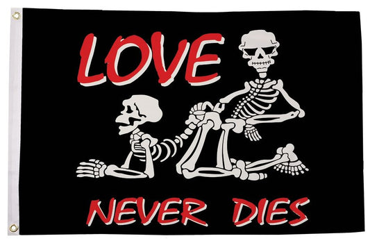 LOVE NEVER DIES FLAG 150cm x 90cm (5x3 feet)