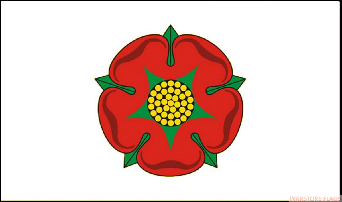 LANCASHIRE FLAG HUGE MASSIVE 8X5 Old design white with rose Preston Blackpool