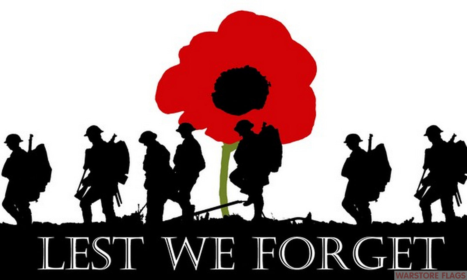 LEST WE FORGET 5x3 feet FLAG 150cm x 90cm BRITISH MILITARY ARMY REMEMBRANCE