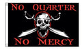 NO QUARTER NO MERCY PIRATE FLAG 5 X 3 FEET polyester fabric PIRATES SKULL