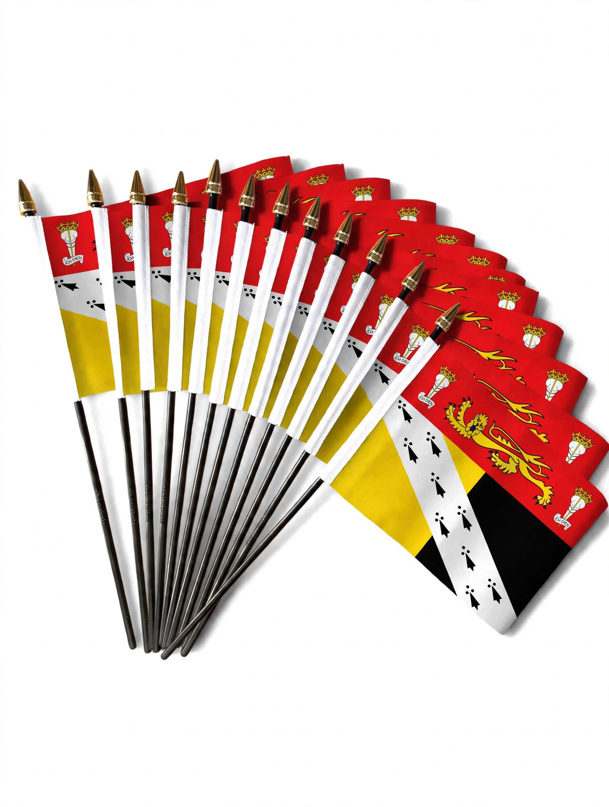 NORFOLK WITH CREST SMALL HAND FLAGS Pack of 12