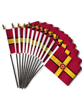 NORTHAMPTONSHIRE SMALL HAND FLAGS Pack of 12
