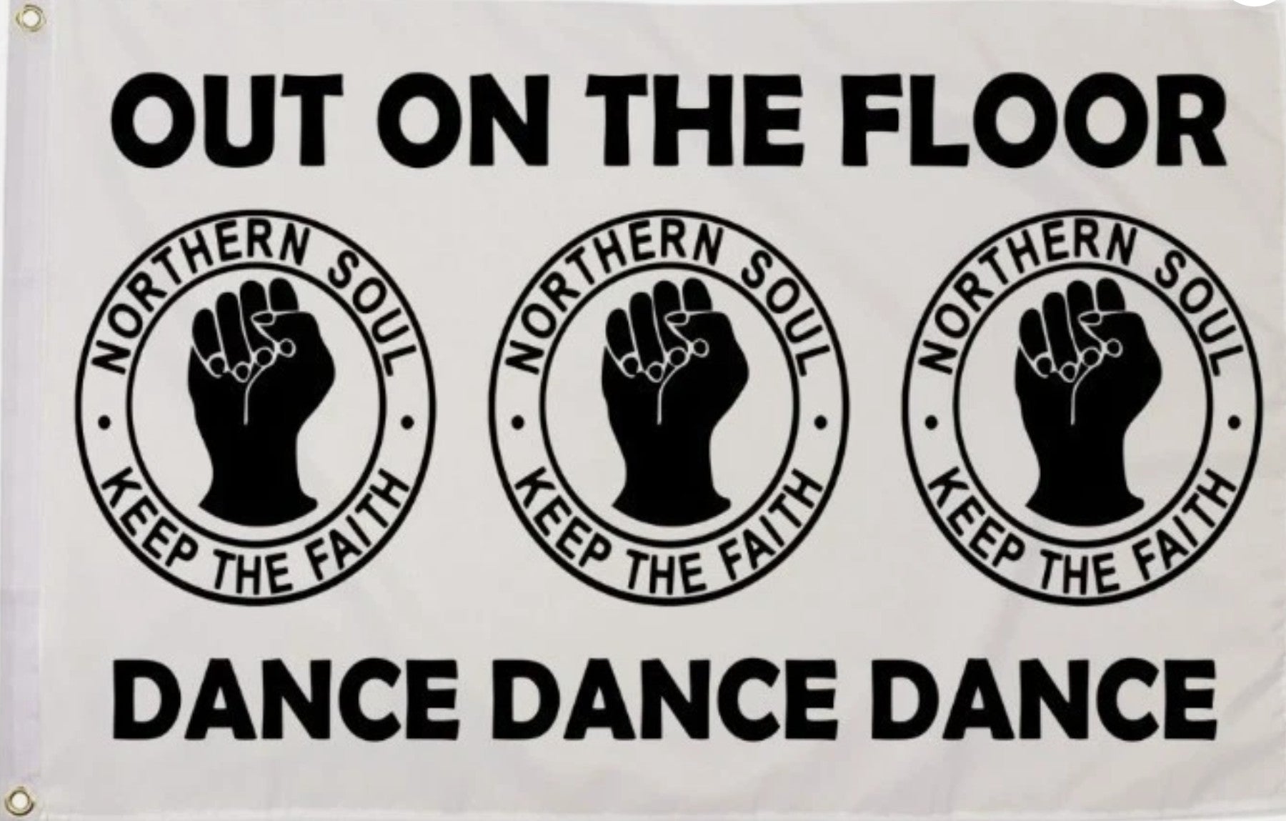 NORTHERN SOUL 5x3 feet FLAG 150cm x 90cm DANCE KEEP THE FAITH