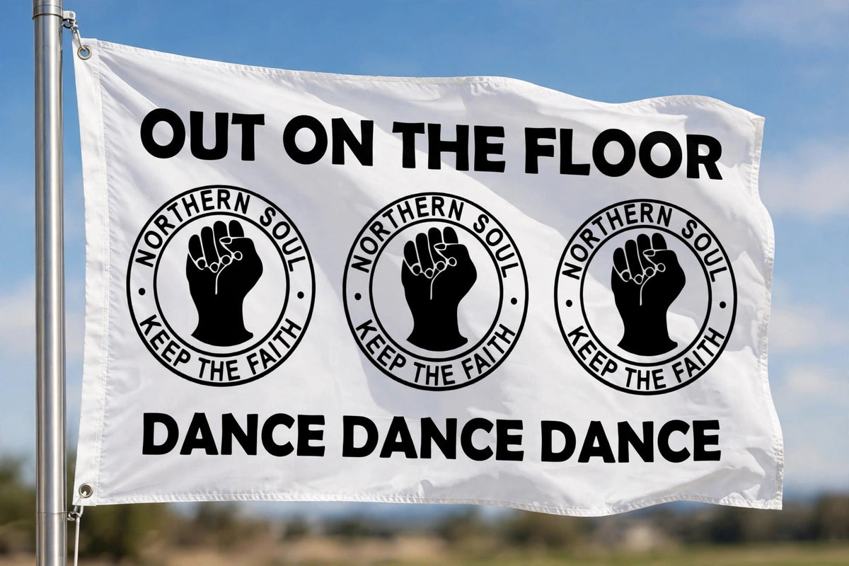 NORTHERN SOUL 5x3 feet FLAG 150cm x 90cm DANCE KEEP THE FAITH