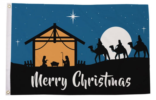 MERRY CHRISTMAS NATIVITY 5x3 feet FLAG 150cm x 90cm Xmas flags