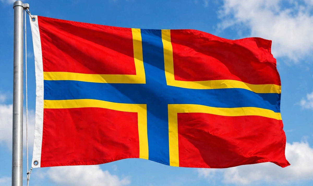 ORKNEY ISLANDS NEW DURAFLAG 150cm x 90cm HIGH QUALITY FLAG ROPE & TOGGLE