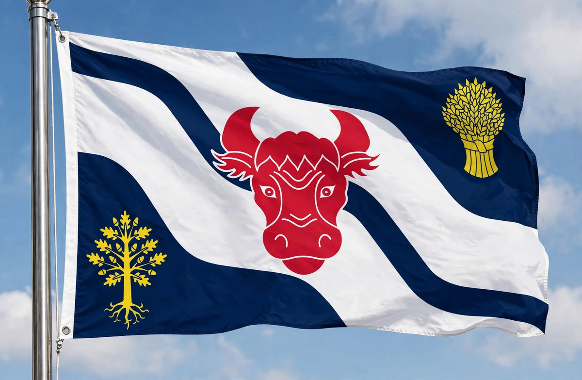 OXFORDSHIRE NEW FLAG 150cm x 90cm (5x3 flag)