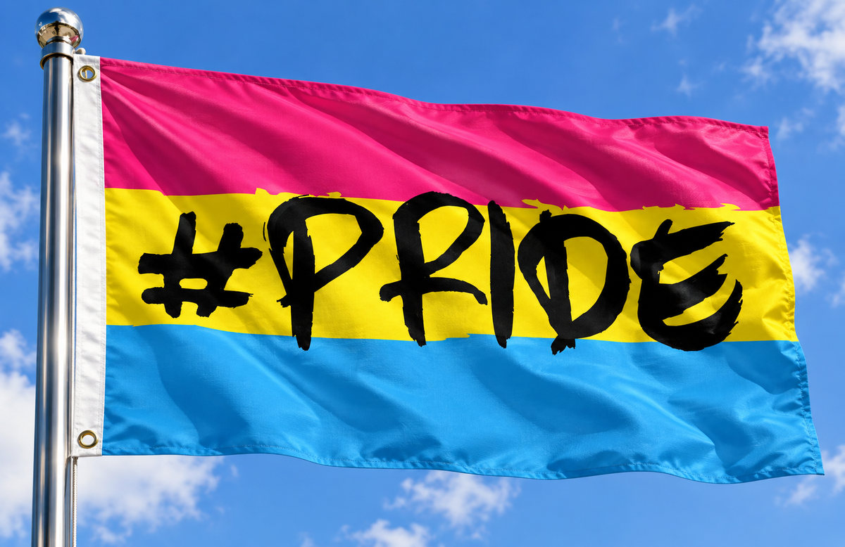 PANSEXUAL HASHTAG PRIDE LGBT 5x3 feet FLAG 150cm x 90cm