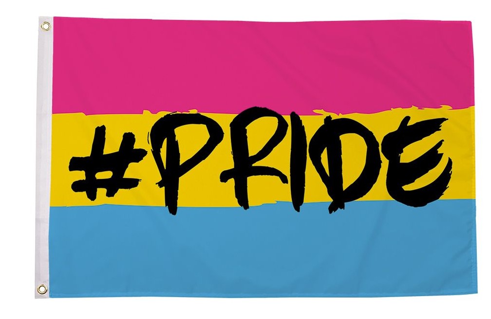 PANSEXUAL HASHTAG PRIDE LGBT 5x3 feet FLAG 150cm x 90cm