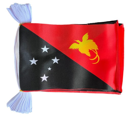 PAPUA NEW GUINEA 9 METRE BUNTING 30 FLAGS flag 22cm x 15cm