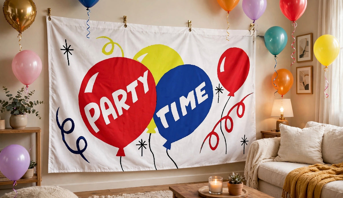 Party Time 8x5 Feet (240cm x 150cm)