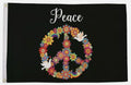 PEACE FLORAL Flowers Hippy CND 5x3 feet FLAG 150cm x 90cm