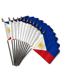 PHILIPPINES SMALL HAND FLAGS Pack of 12