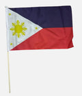 PHILIPPINES 18" x 12" LARGE HAND FLAG ON STICK