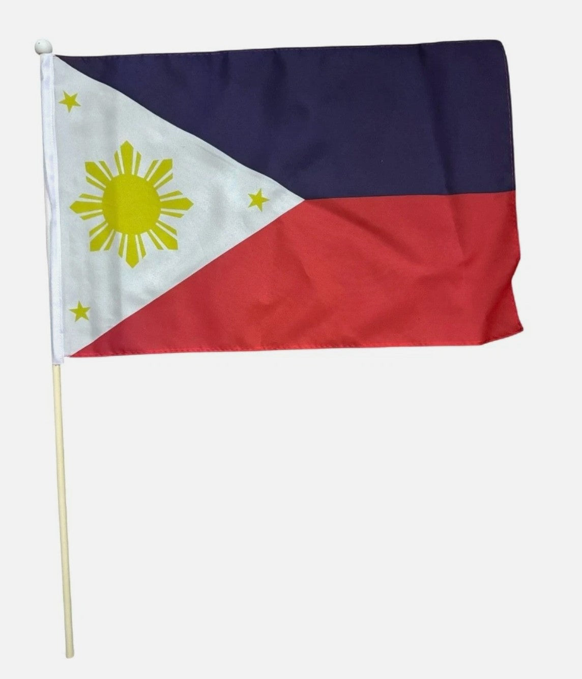 PHILIPPINES 18" x 12" LARGE HAND FLAG ON STICK