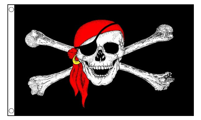 PIRATE WITH BANDANA FLAG 150cm x 90cm (5x3 feet)