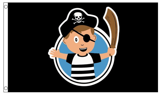 PIRATE CHILD BOY 5x3 feet FLAG 150cm x 90cm
