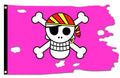 PIRATE PINK SHAPED FLAG 150cm x 90cm (5x3 feet)