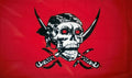 RED SKULL PIRATE FLAG 3X2 feet 90cm x 60cm FLAGS PIRATES