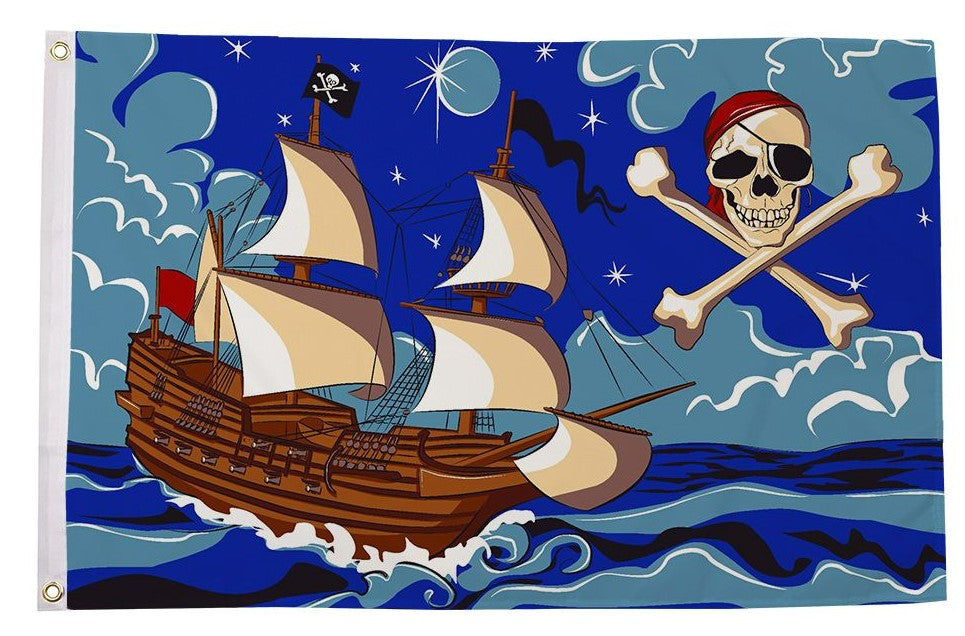 PIRATE SHIP Flag 150cm x 90cm (5ft x 3ft)