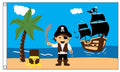 PIRATE TREASURE BEACH FLAG 150cm x 90cm (5x3 feet)