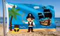 PIRATE TREASURE BEACH FLAG 150cm x 90cm (5x3 feet)