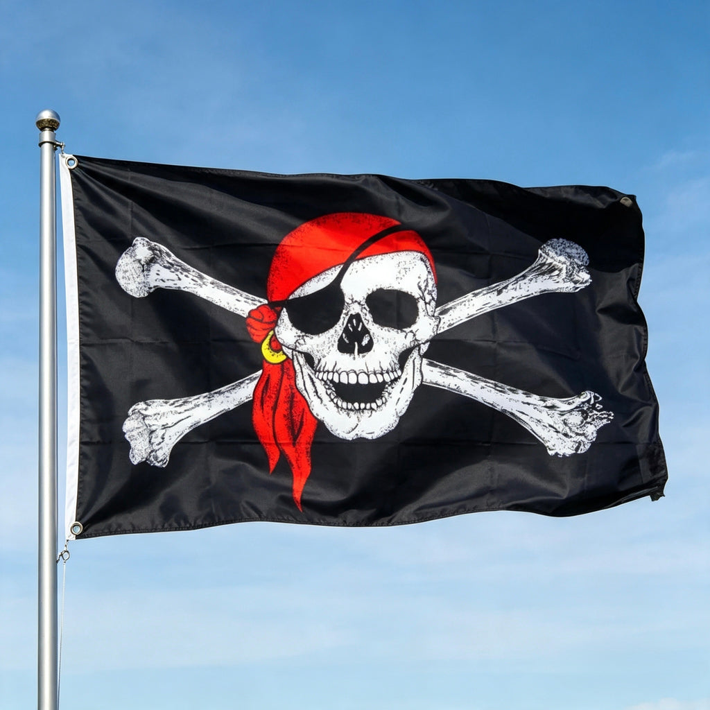 PIRATE WITH BANDANA FLAG 150cm x 90cm (5x3 feet)