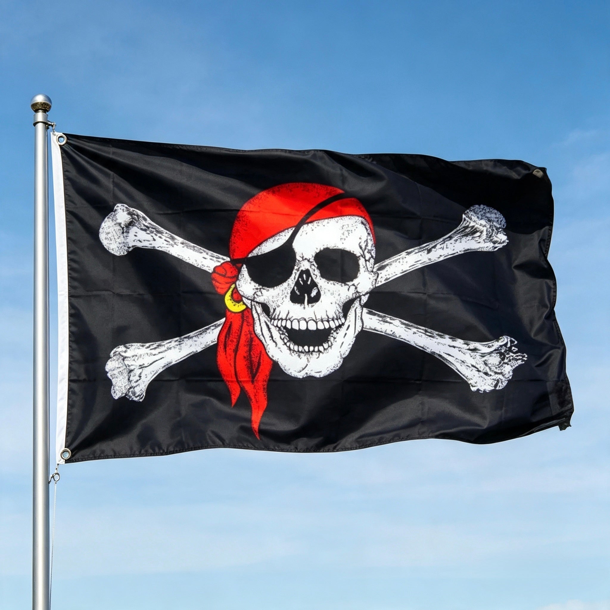 PIRATE WITH BANDANA FLAG 150cm x 90cm (5x3 feet)