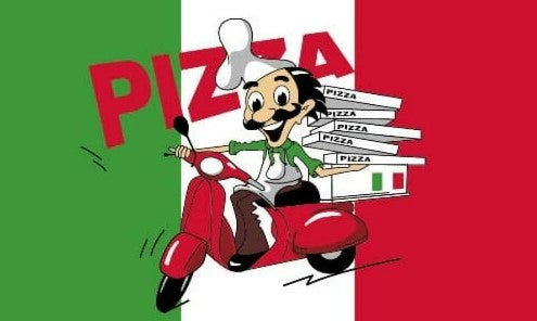 PIZZA DELIVERY 5x3 feet FLAG 150cm x 90cm Italian food