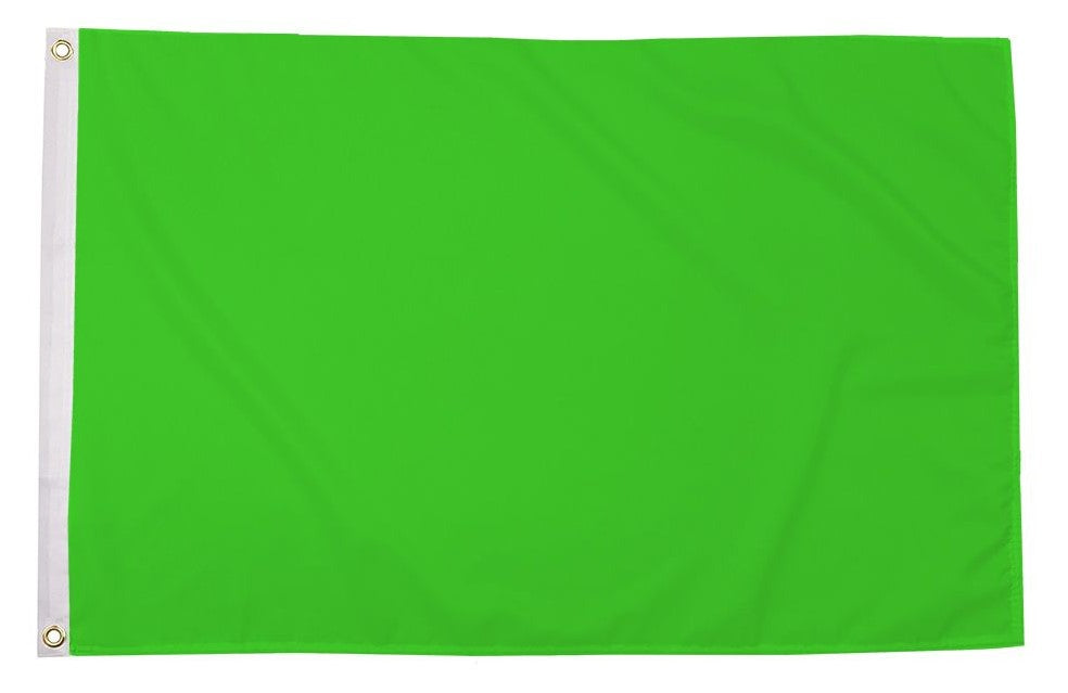 PLAIN NEON GREEN FLAG 90cm x 60cm (3x2 feet)