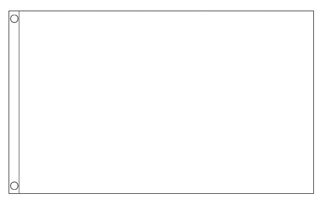 PLAIN WHITE FLAG 150cm x 90cm (5x3 feet)