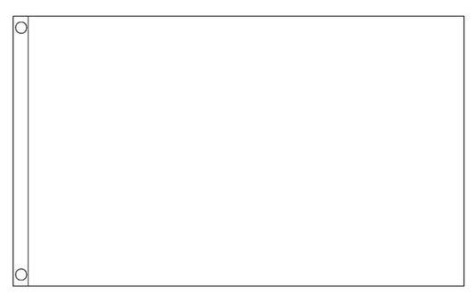 PLAIN WHITE FLAG 150cm x 90cm (5x3 feet)