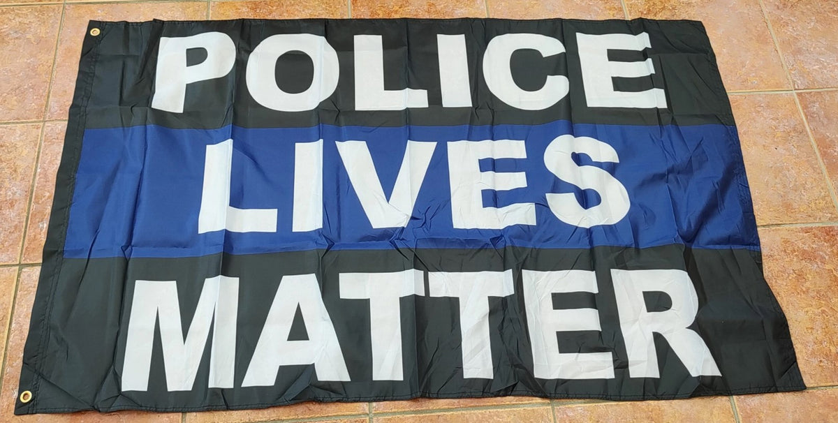 POLICE LIVES MATTER 5x3 feet FLAG 150cm x 90cm