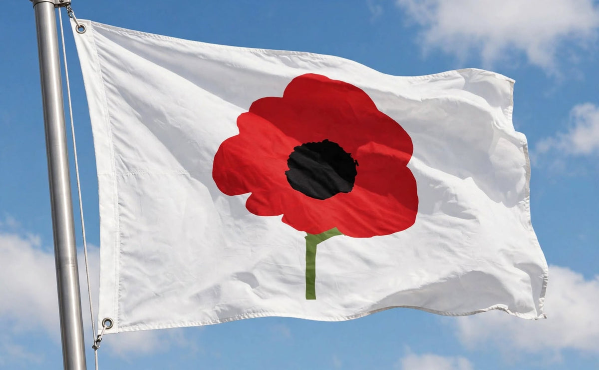 POPPY FLAG Remembrance 150cm x 90cm (5x3 feet)