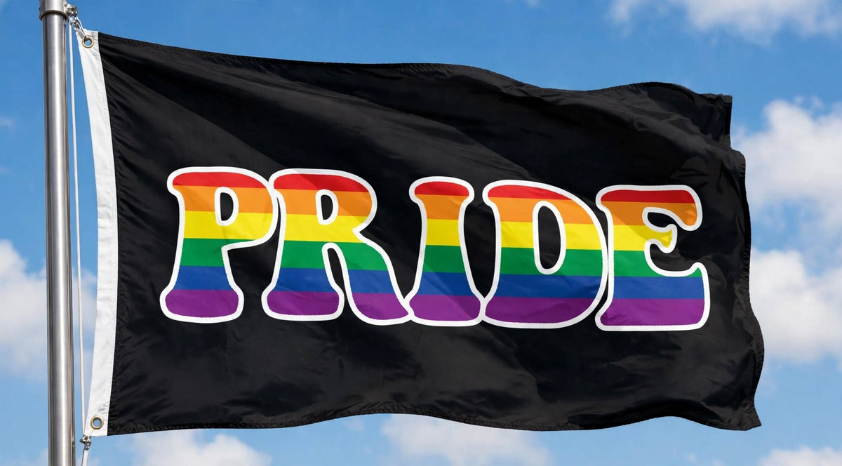 RAINBOW PRIDE BLACK 5x3 feet FLAG 150cm x 90cm
