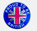 PROUD TO BE BRITISH Metal Enamel Pin Badge GREAT BRITAIN T1243 UK