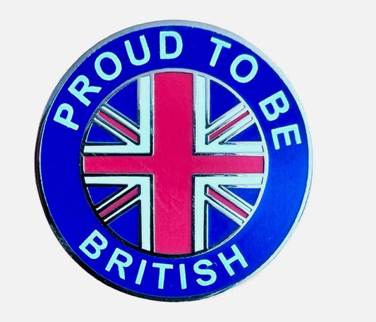 PROUD TO BE BRITISH Metal Enamel Pin Badge GREAT BRITAIN T1243 UK