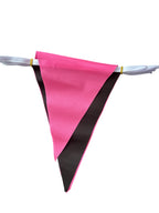 PINK AND BLACK TRIANGULAR BUNTING 5 metres 12 flags Polyester flag