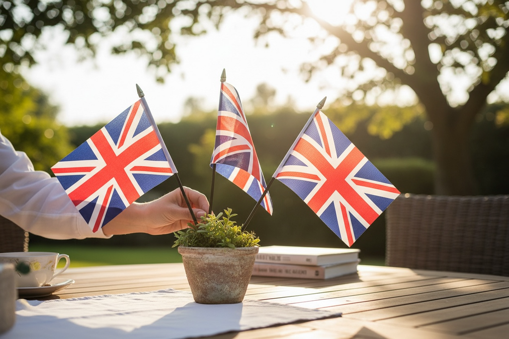 UNION JACK - PACK OF 3 SMALL HAND FLAGS