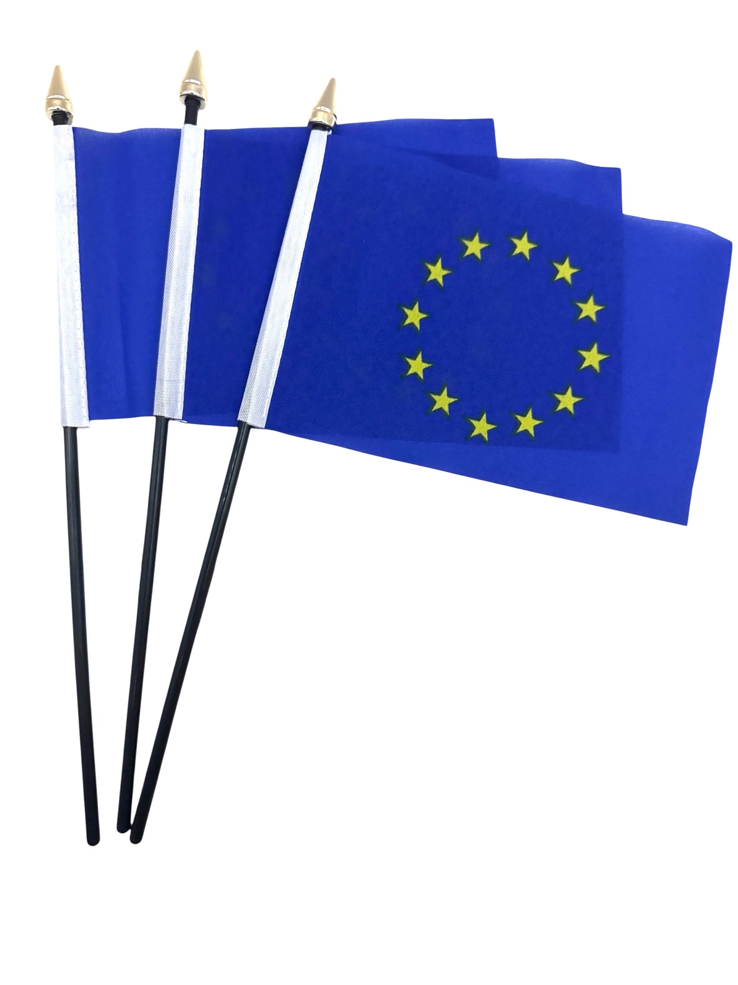 EUROPEAN UNION - PACK OF 3 SMALL HAND FLAGS