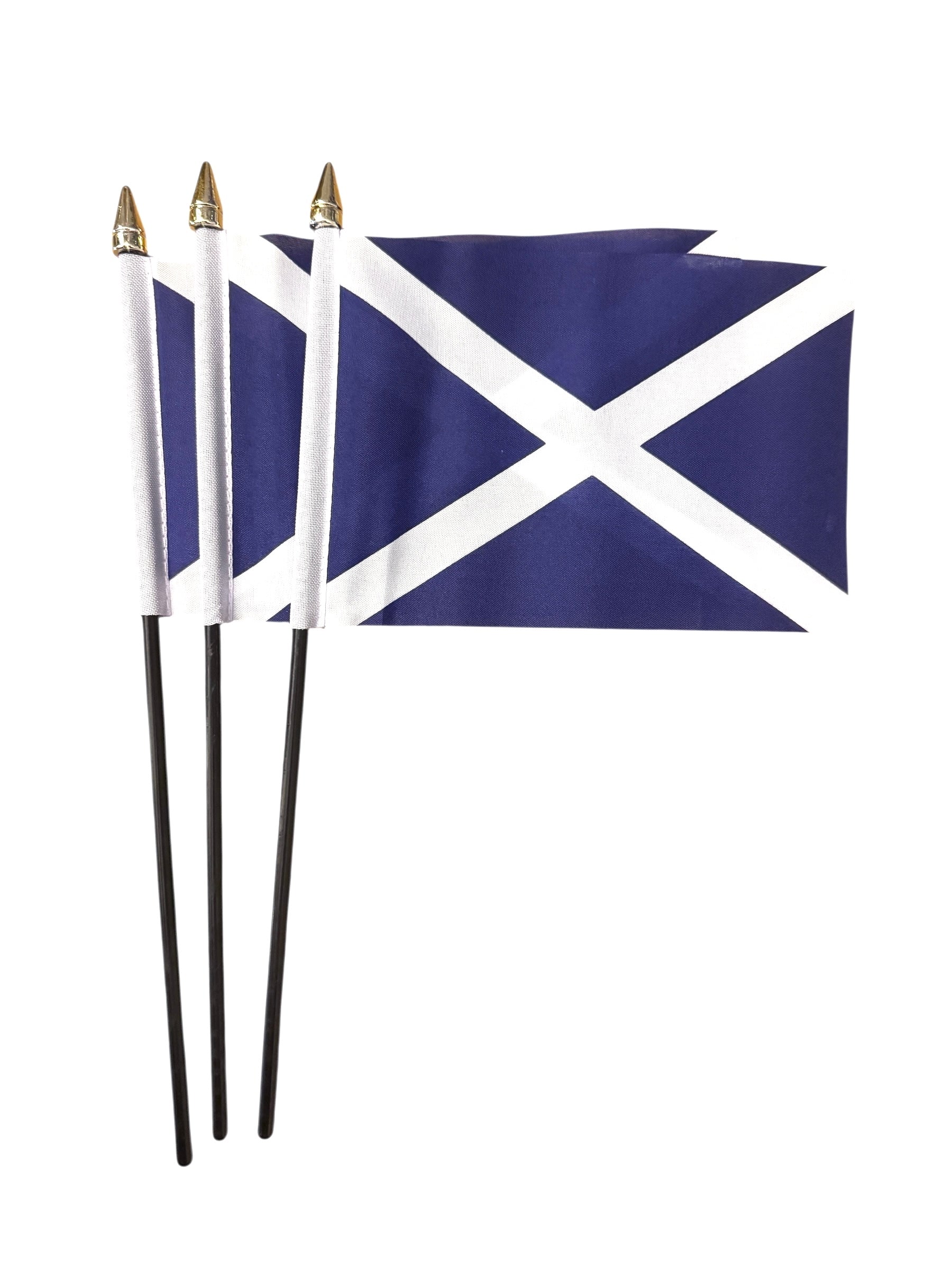 SCOTLAND ST ANDREW Navy blue  PACK OF 3 Small Hand Waving FLAGS 6"X4" flag