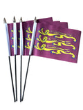 RICHARD THE LIONHEART PACK OF 3 Small Hand Waving FLAGS 6"X4"