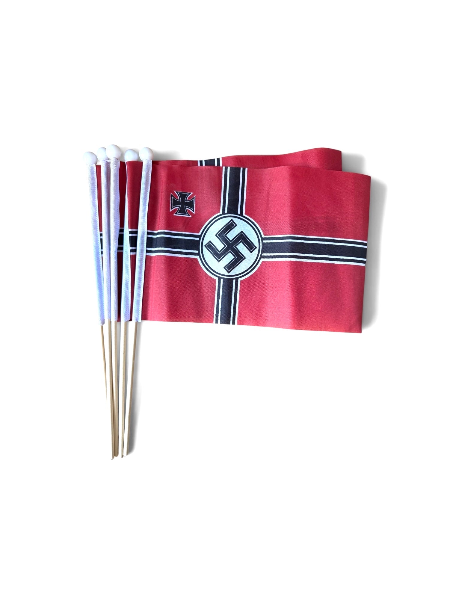 GERMAN WWII - PACK OF 5 HAND FLAGS (22cm x 15cm)